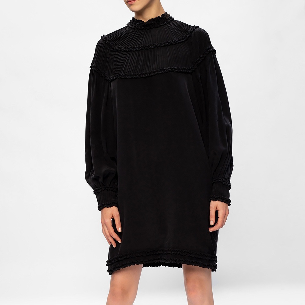 Fendi crepe de chine silk shift dress with gathers FINAL PRICE NO OFFERS